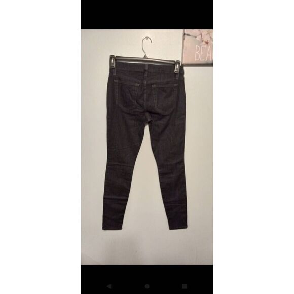 Joe's Jeans Sandra Black Navy Blue Wax Coated Color Block Skinny size 27 - Picture 4 of 6